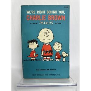 Vintage We're Right Behind You Charlie Brown by Charles Schulz Book